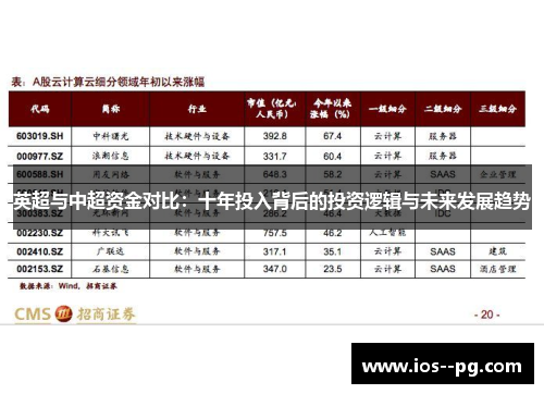 英超与中超资金对比:十年投入背后的投资逻辑与未来发展趋势 英超与中超资金对比:十年投入背后的投资逻辑与未来发展趋势